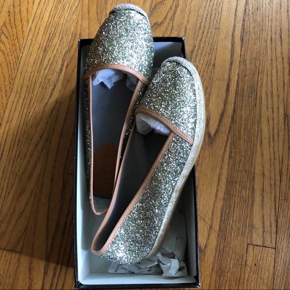 J Crew Emmeline glitter espadrilles 7 - Picture 1 of 6